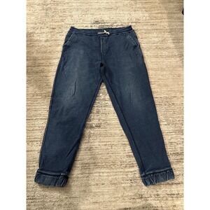 Wallace Barnes Denim Soft Pants Men Blue Sz M A3075 Comfy Cotton D-String Slash
